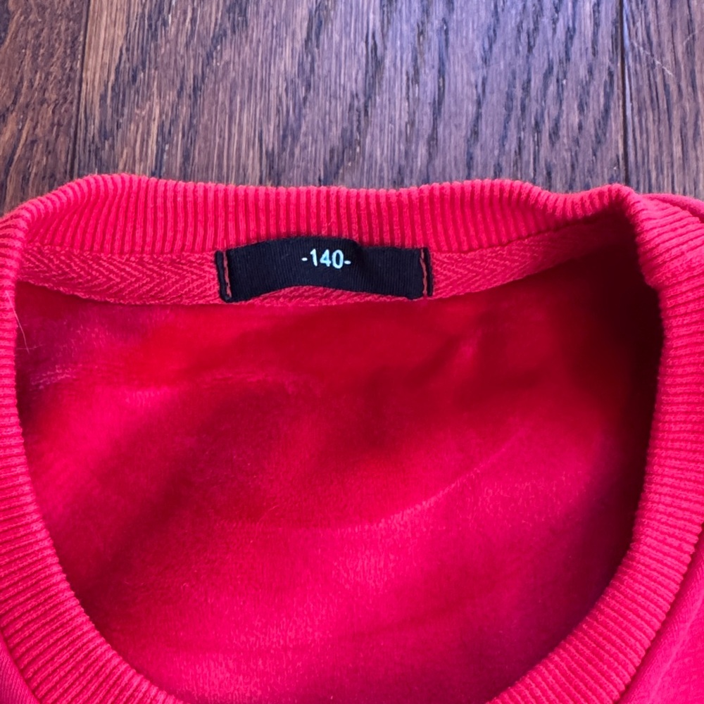 Red Kids Sweatshirt with Rabbit Design - Picture 4 of 5